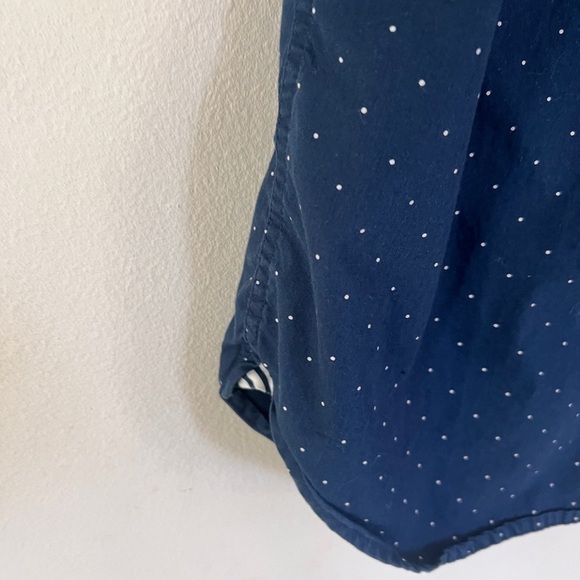 Denim & Flower Blue Casual Button Down Shirt 310 - Picture 5 of 12